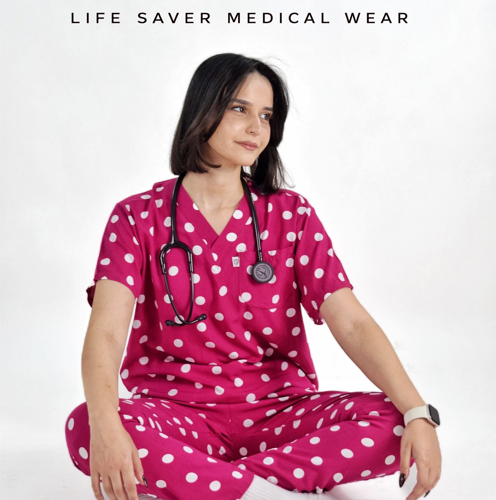 Tenue Dotty Rose fuchsia – Image 2